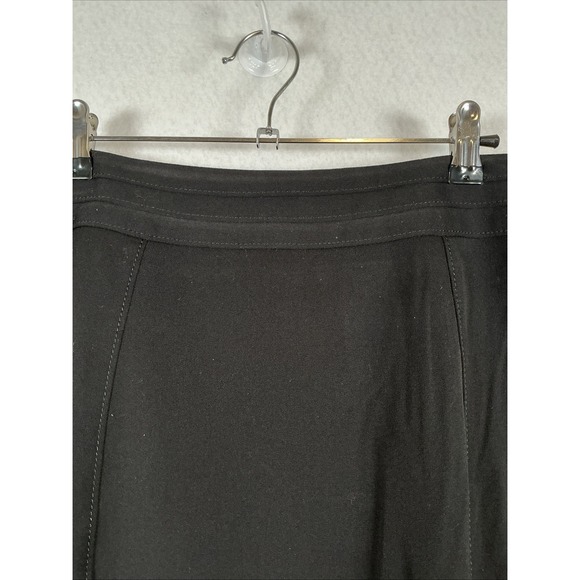 White House Black Market Womens Pencil Skirt Black Lined Size 6 Back Vent - Picture 2 of 8